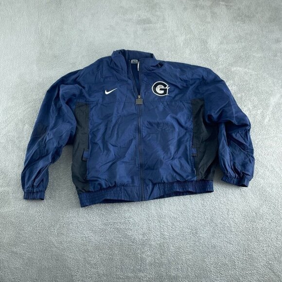 Vintage Nike Team Sports Georgetown Jacket XL Navy & Black 3637 - Picture 1 of 10